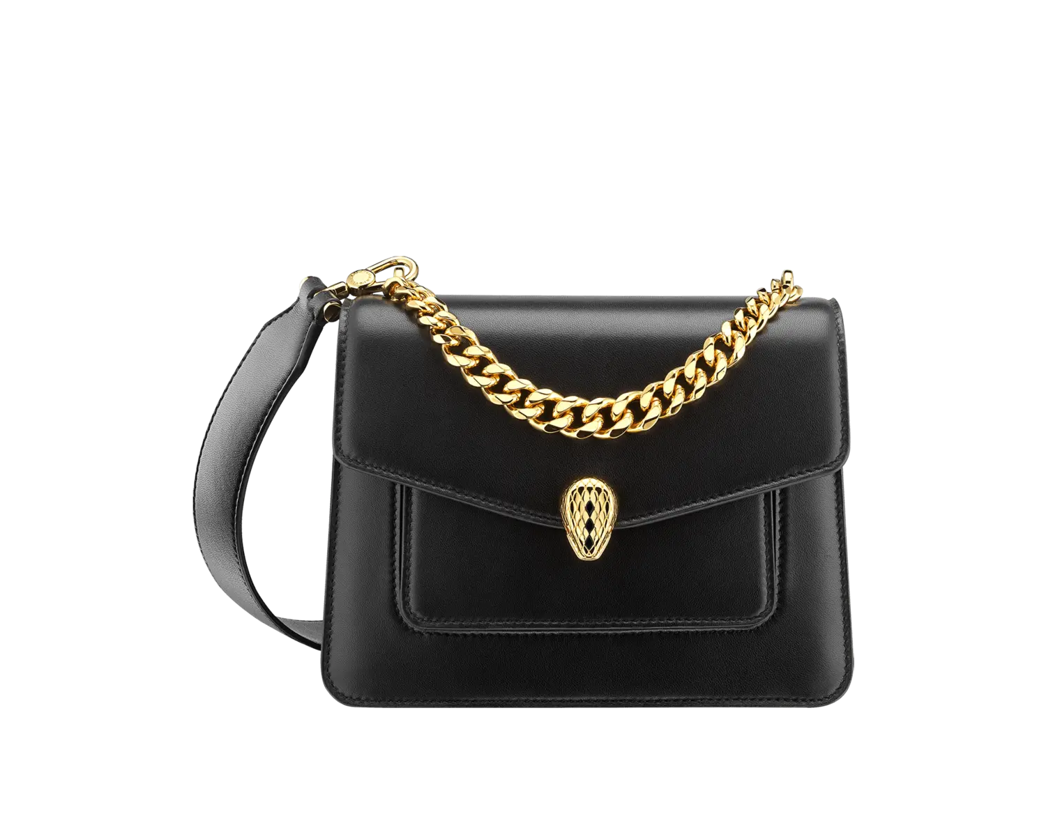 

Сумка-Кроссбоди Serpenti forever maxi chain Bvlgari, черный