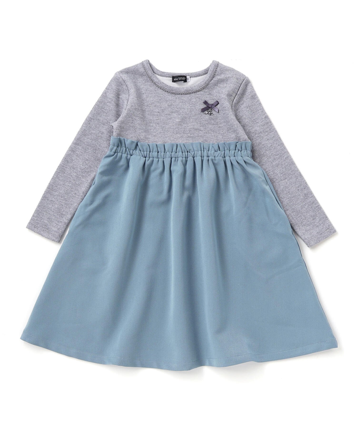 Платье из саржи с длинными рукавами (90-150 см) BeBe, Gray