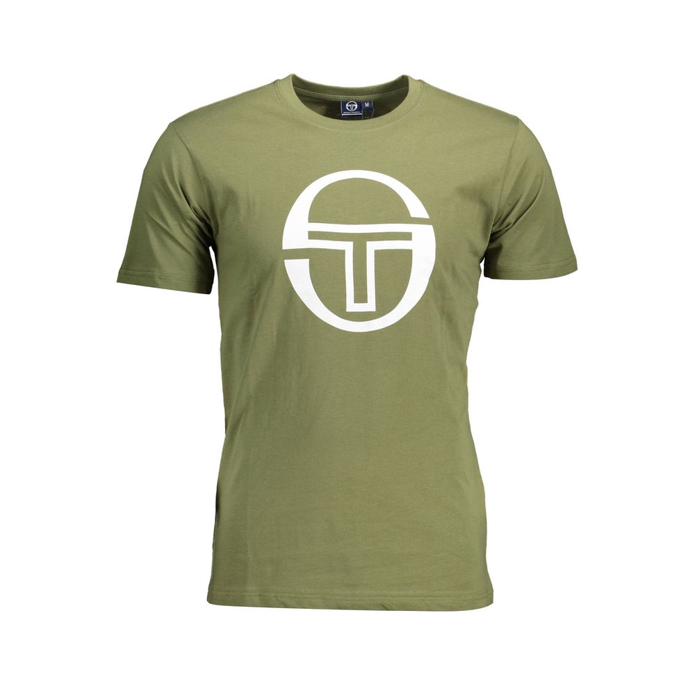 

Зеленая хлопковая мужская футболка Sergio Tacchini