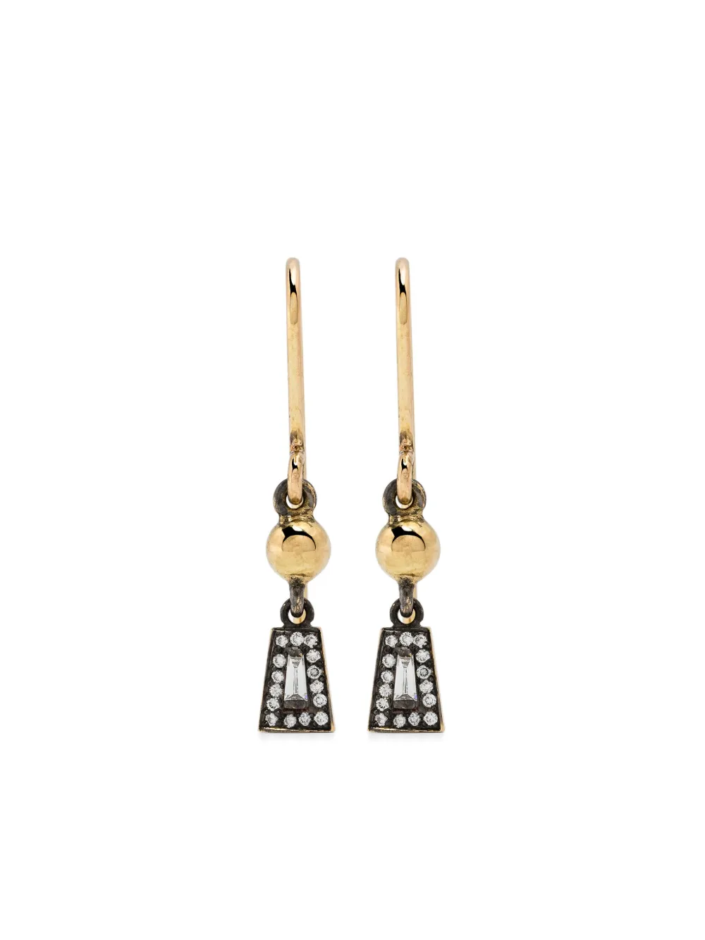 

Серьги Taper and Ball из желтого золота с бриллиантами LEANDRA, золотой