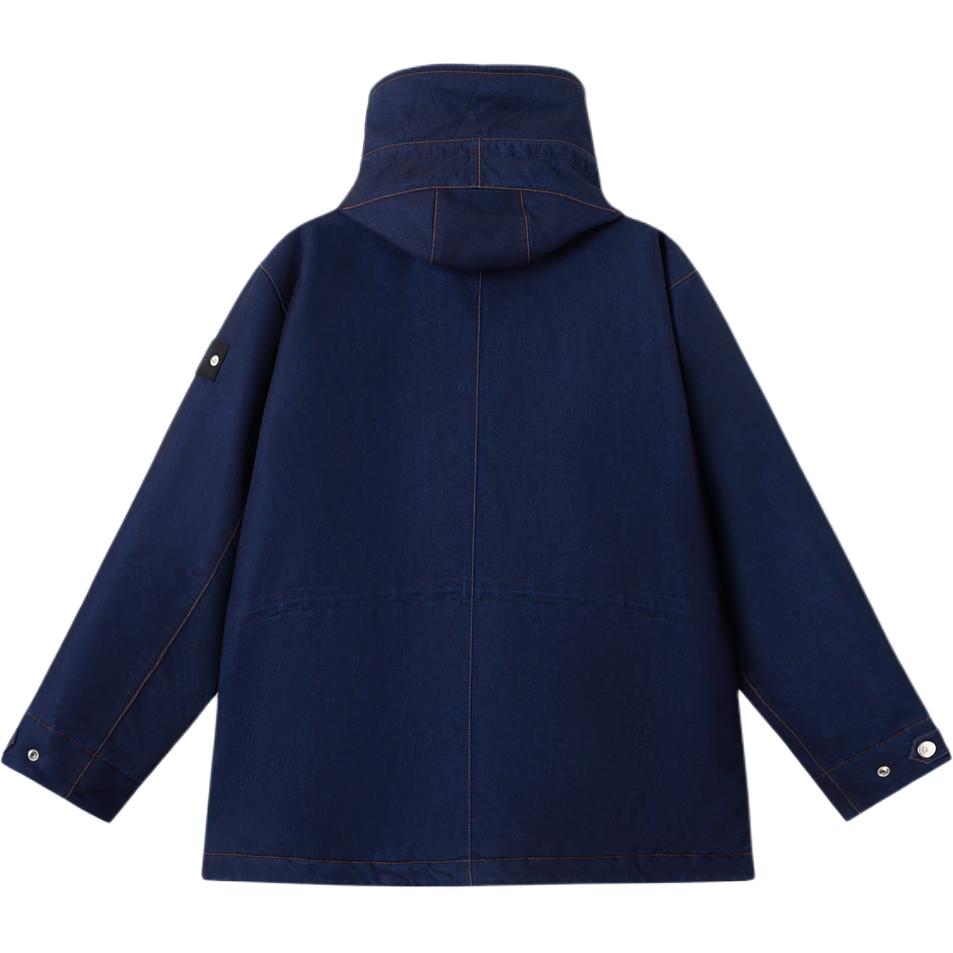 Худи из хлопка с нашивкой STONE ISLAND, синий — фото 3