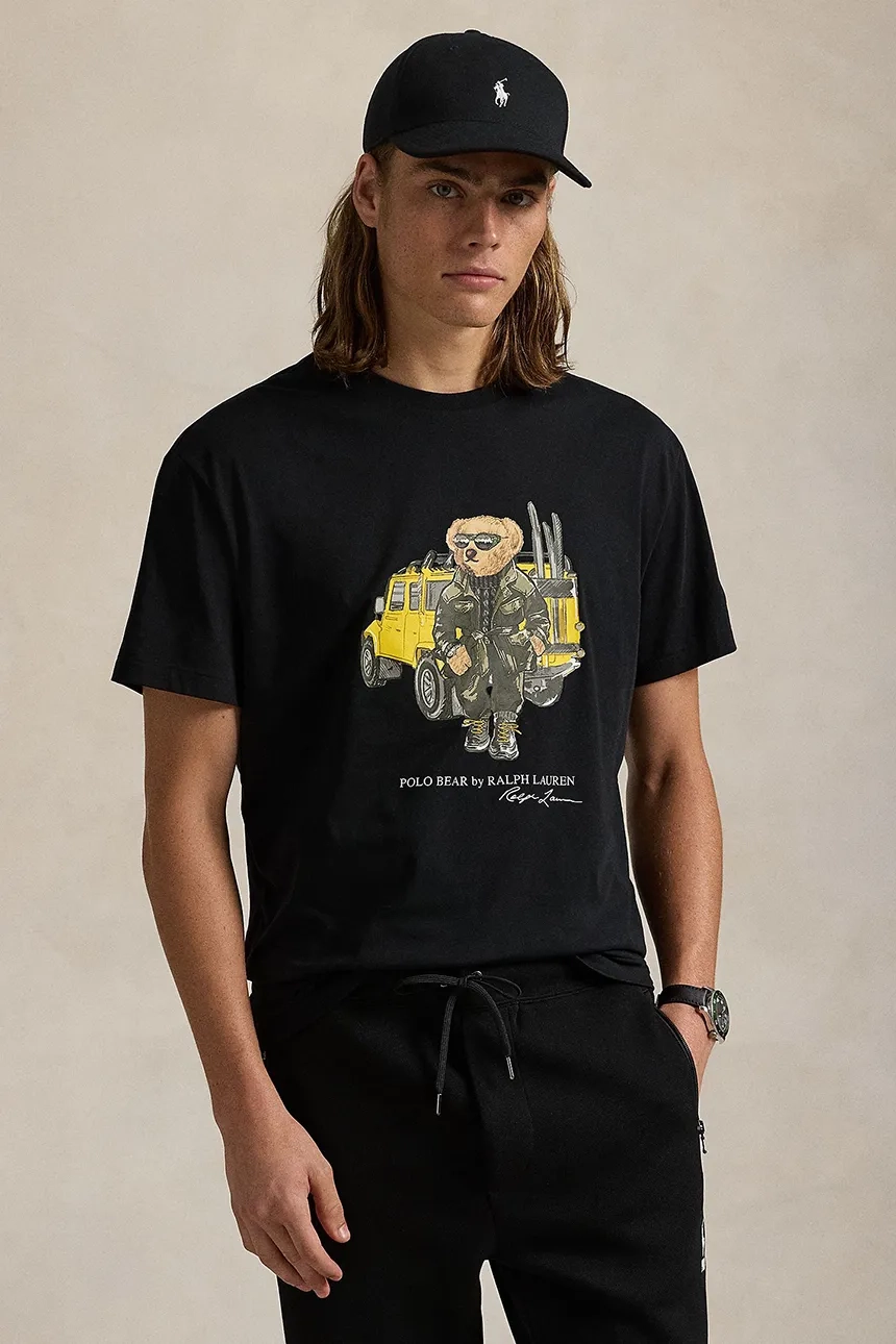

Хлопковая футболка Polo Ralph Lauren, черный