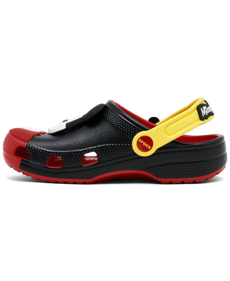 Классические сабо Disney для мальчиков с Микки Маусом от Finish Line Crocs, черный, красный — фото 3