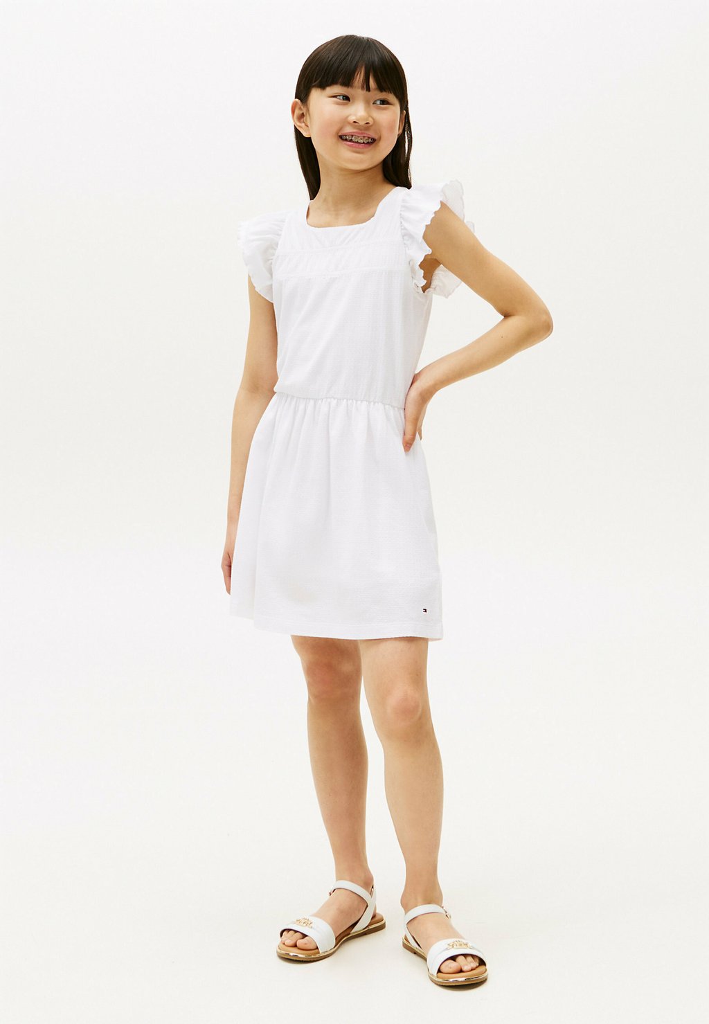 

Вязаное платье TEXTURED FIT Tommy Hilfiger, белый