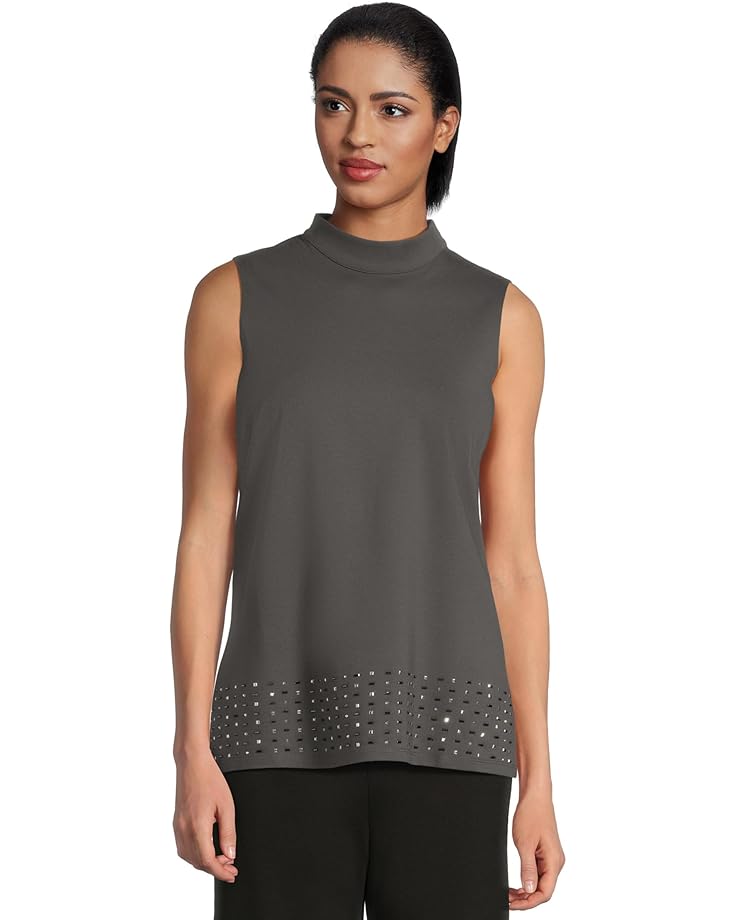 

Женская блузка Vince Camuto Mock Neck Sleeveless Tunic, Med Heather Grey