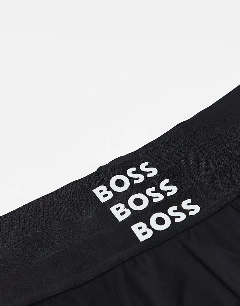 Boss Bodywear, комплект из 3 пар трусов-хипстеров с логотипом спереди, черного цвета BOSS Orange — фото 2
