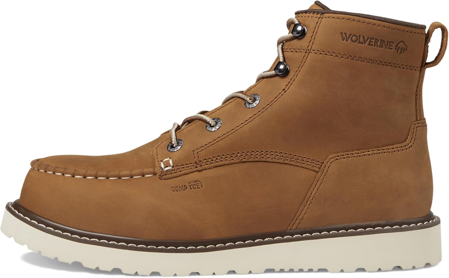 Мужские ботинки Wolverine Trade Wedge 6 без подкладки с композитным носком, Tan — фото 4