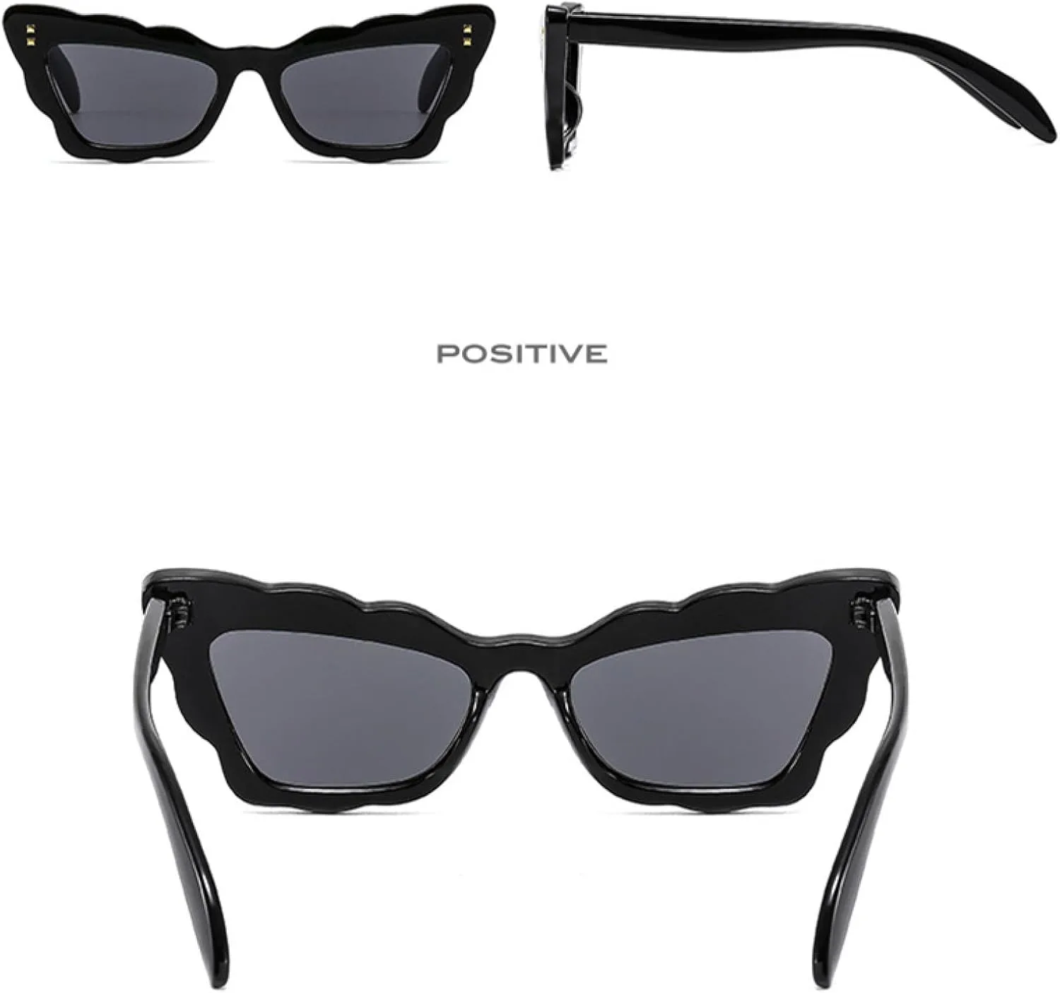 

Популярные модные солнцезащитные очки «кошачий глаз» для женщин, цветные, ретро, ​​с заклепками, для мужчин, градиентные, UV400 HHZZYVY, Green Leopard Grey