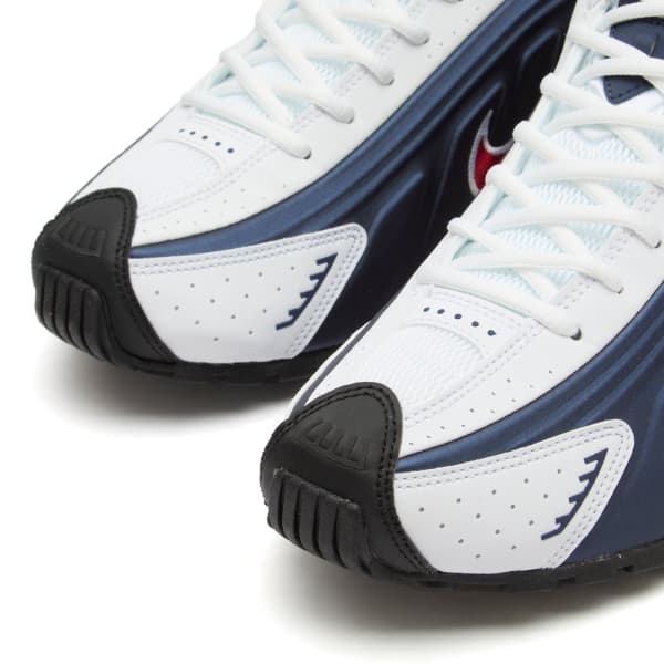 Кроссовки Shox r4 Nike, midnight темно-синий — фото 4