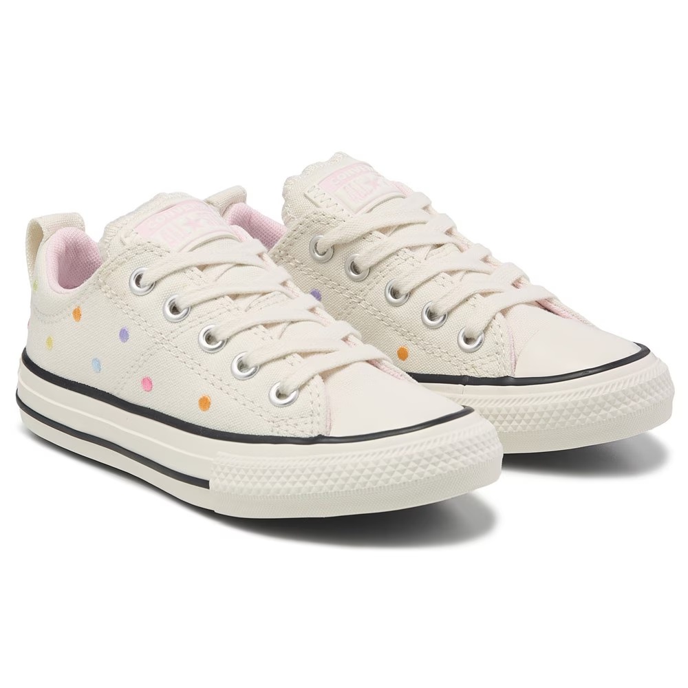 

Детские кеды chuck taylor all star madison low sneaker little kid Converse, white/multi polka dot
