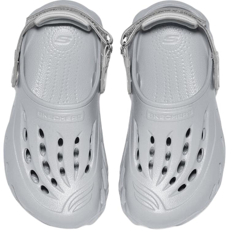 Детские сандалии с низким верхом, устойчивые к истиранию и скольжению Skechers Kids, серый — фото 3