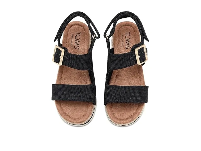 Босоножки на танкетке Giana TOMS Kids, Black — фото 3