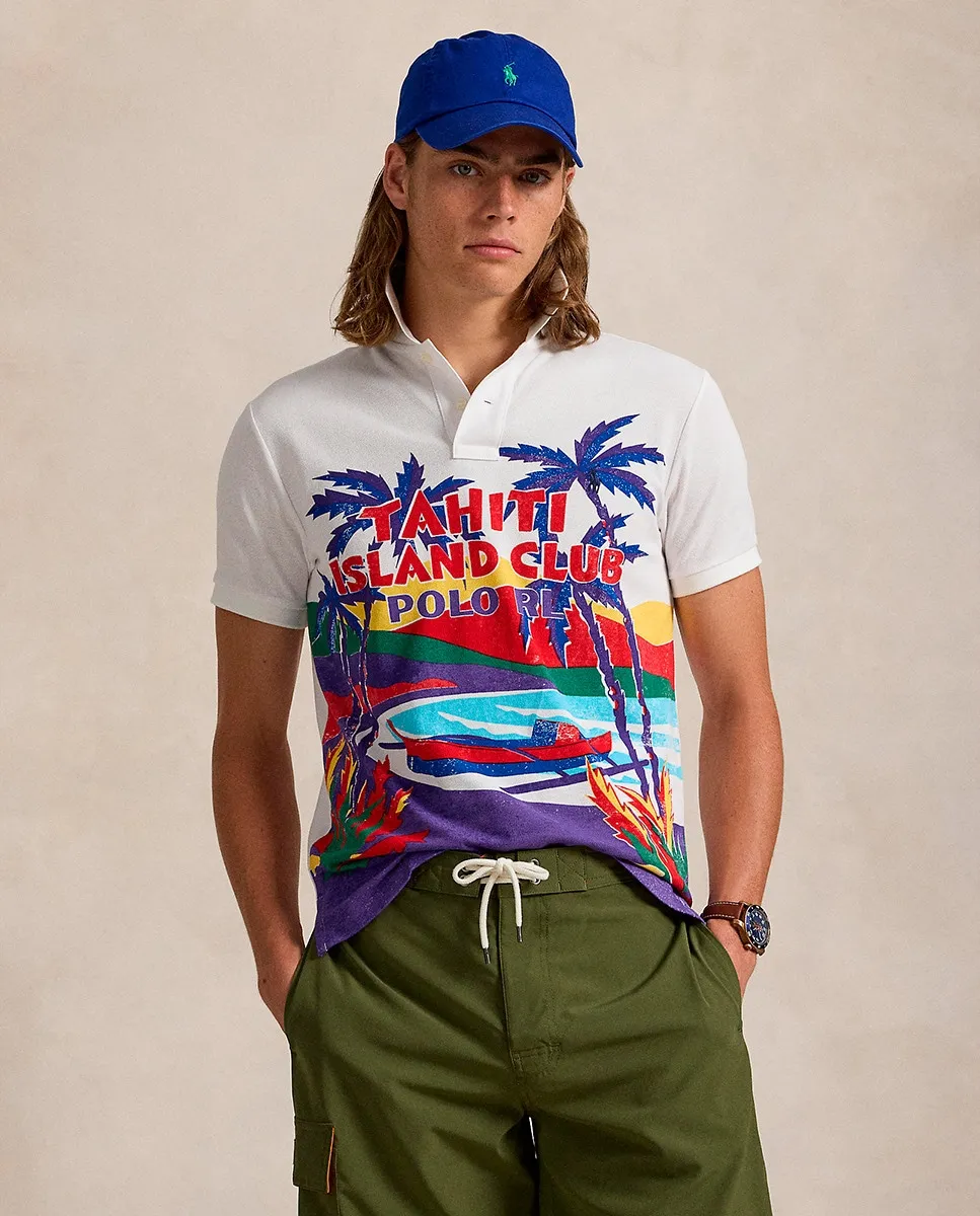 

Мужская рубашка-поло из пике стандартного кроя Polo Ralph Lauren, мультиколор