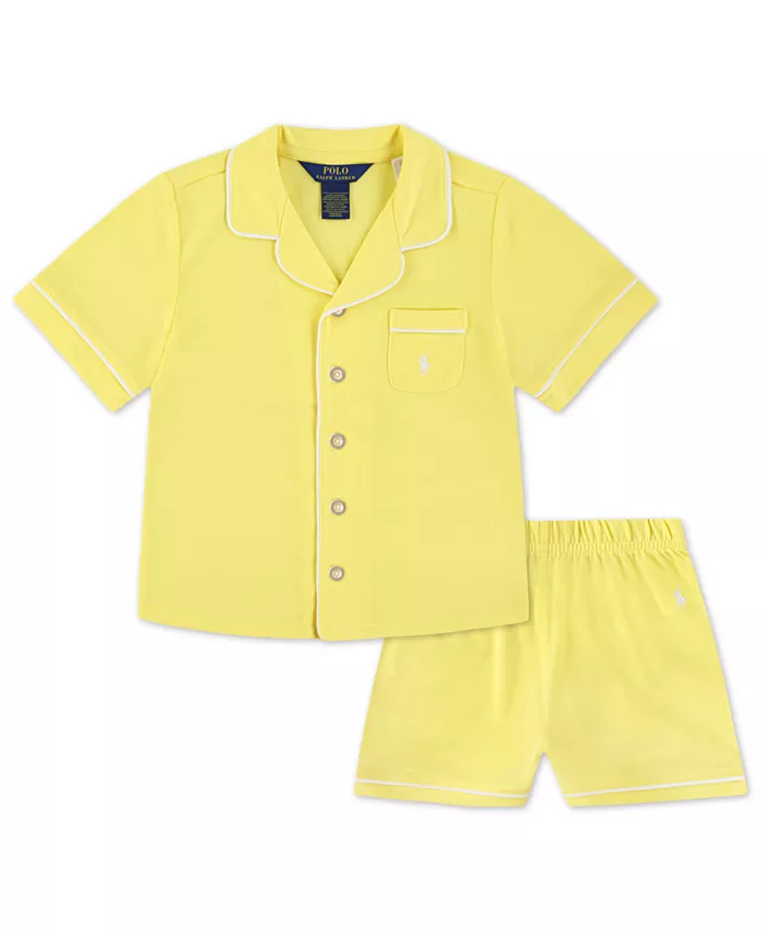 

Пижамный комплект Polo Big Girls Jersey Ralph Lauren, желтый