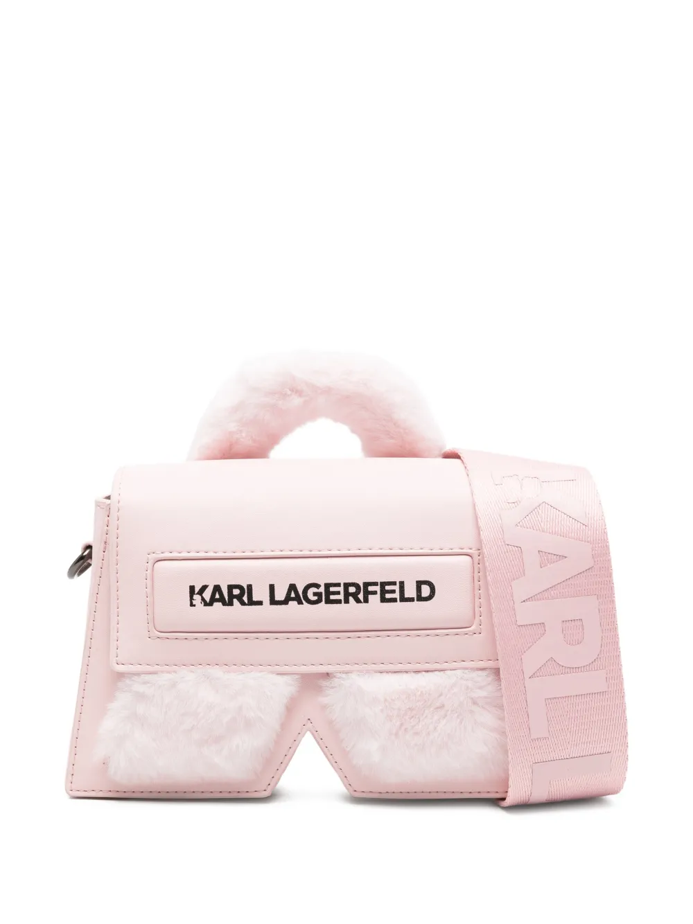 

Сумка с меховой отделкой Karl Lagerfeld Kids, розовый