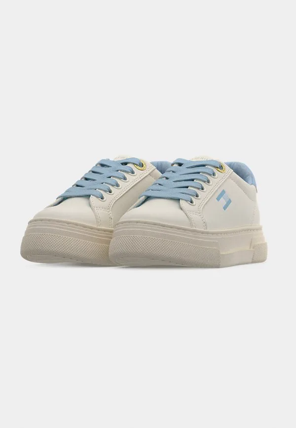 Нефритовые кроссовки унисекс Tommy Hilfiger, Off White/Light Blue — фото 3