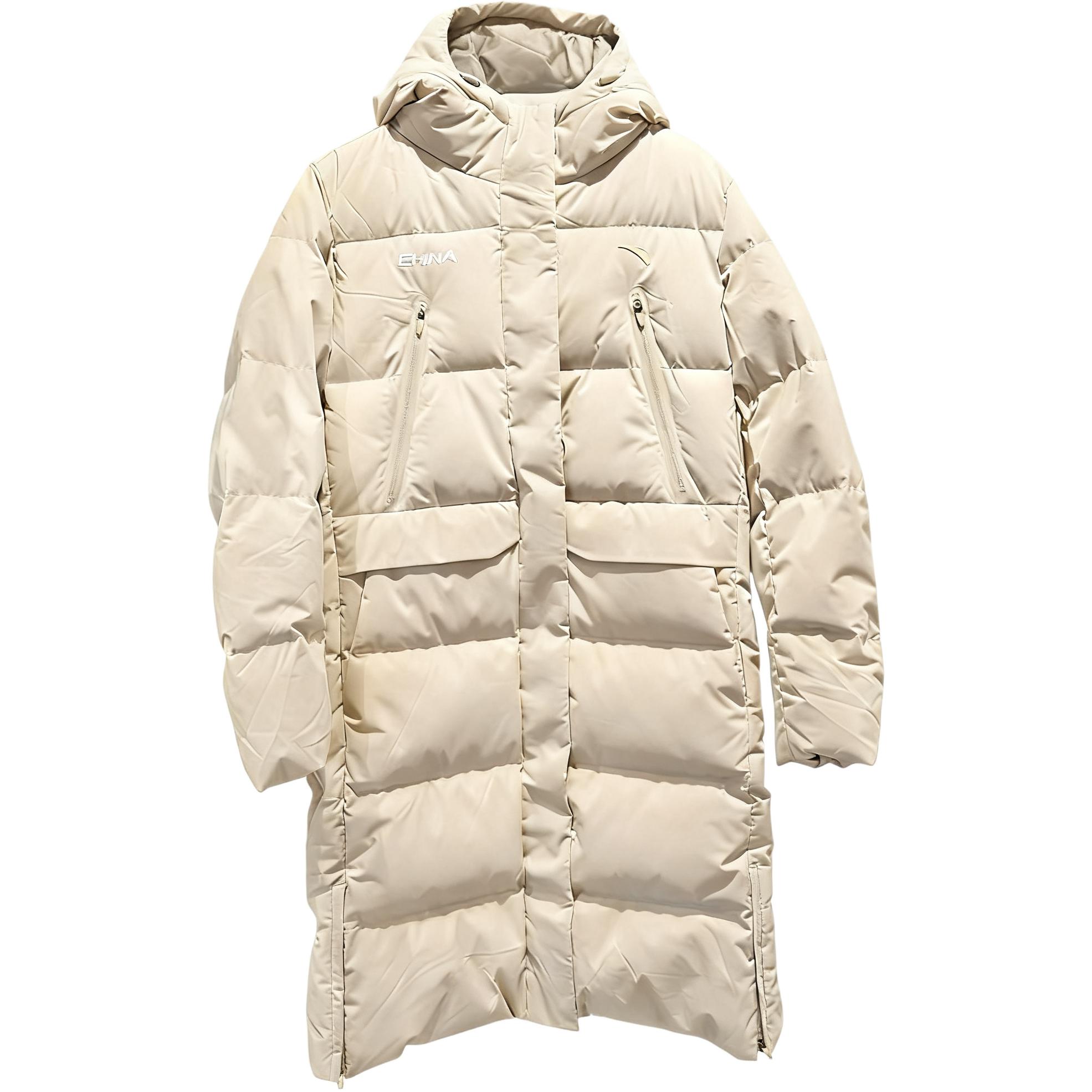 

Куртка пуховая женская средней длины ANTA, светло-серый