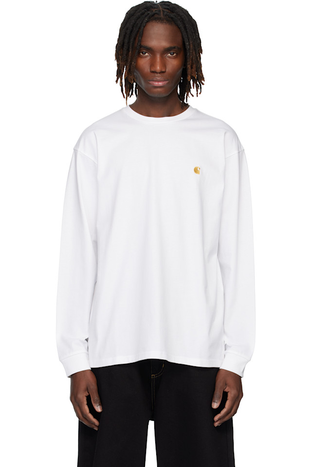 

Футболка с длинными рукавами в стиле "погоня" Carhartt Work In Progress, белый
