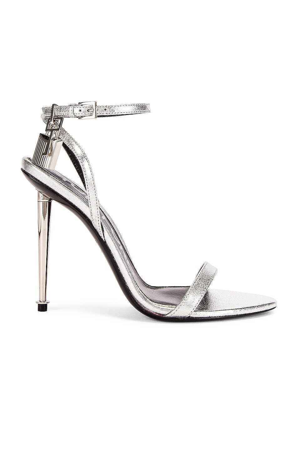 

Сандалии Padlock Pointy Naked 105 Tom Ford, серебряный