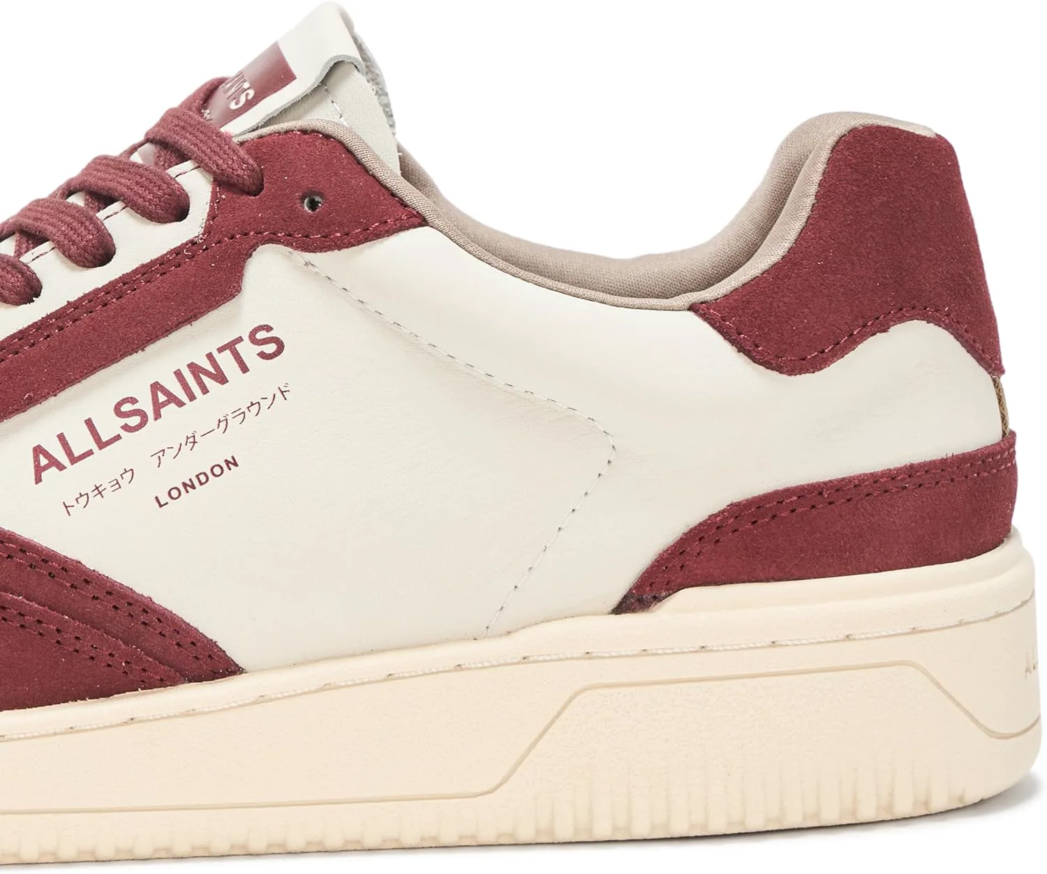 Мужские кеды AllSaints Regan Low Top, белый/красный — фото 4