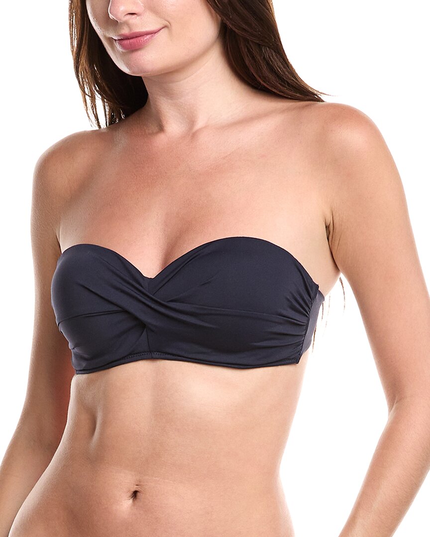 

SEA LEVEL AUSTRALIA Essentials Twist Front Bandeau Бюстгальтер-бандо для бикини с перекрученным передом, Night Sky
