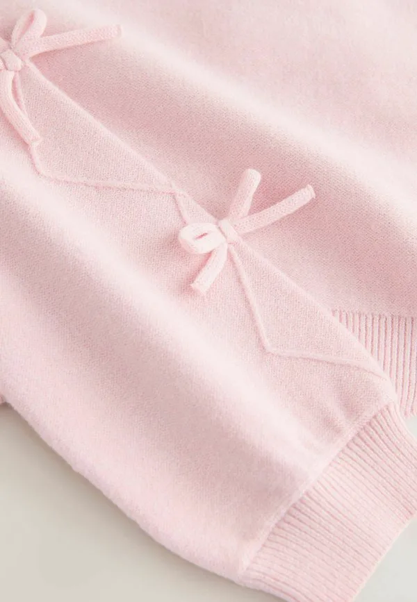 Кардиган прямого кроя с рукавами-бантом и фестончатым краем Baker By Ted Baker, Pink — фото 3