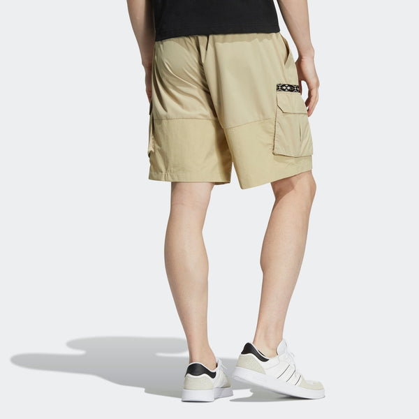 Шорты men's neo athleisure casual sports solid color woven cargo pocket shorts khaki Adidas, мультиколор — фото 3