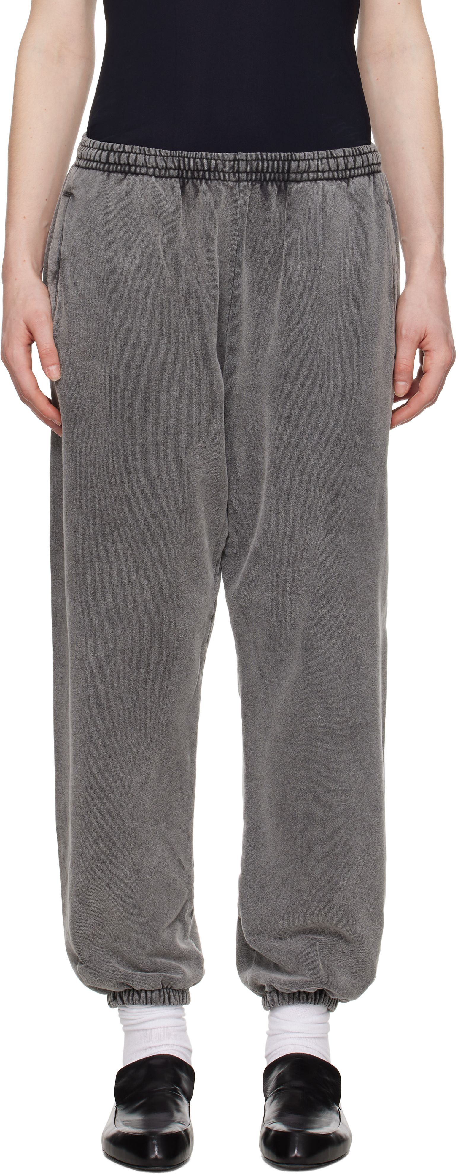 

Серые хлопковые спортивные штаны Acne Studios, Faded black