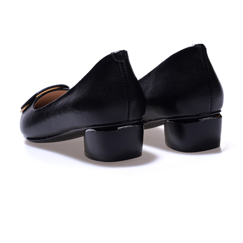 Devanro Женские туфли на платформе с массивным каблуком черные, цвет Black — фото 2