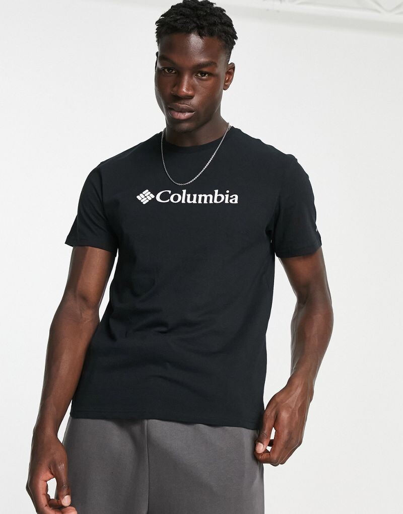 

Черная футболка с большим логотипом Columbia CSC