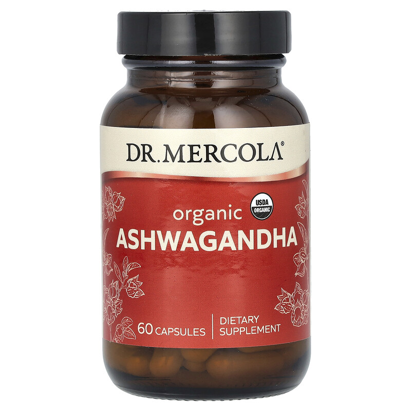 

Dr. Mercola, органическая ашваганда, 800 мг, 60 капсул (400 мг в 1 капсуле)