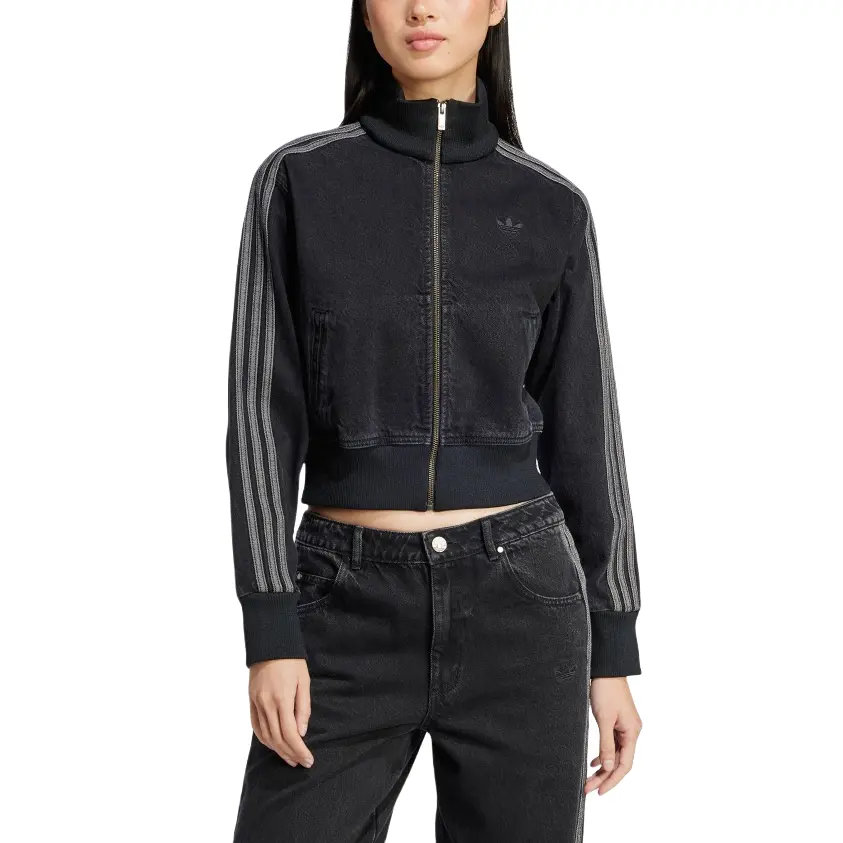 Adidas Originals Женская денимовая куртка Adicolor, Denim Black — фото 3