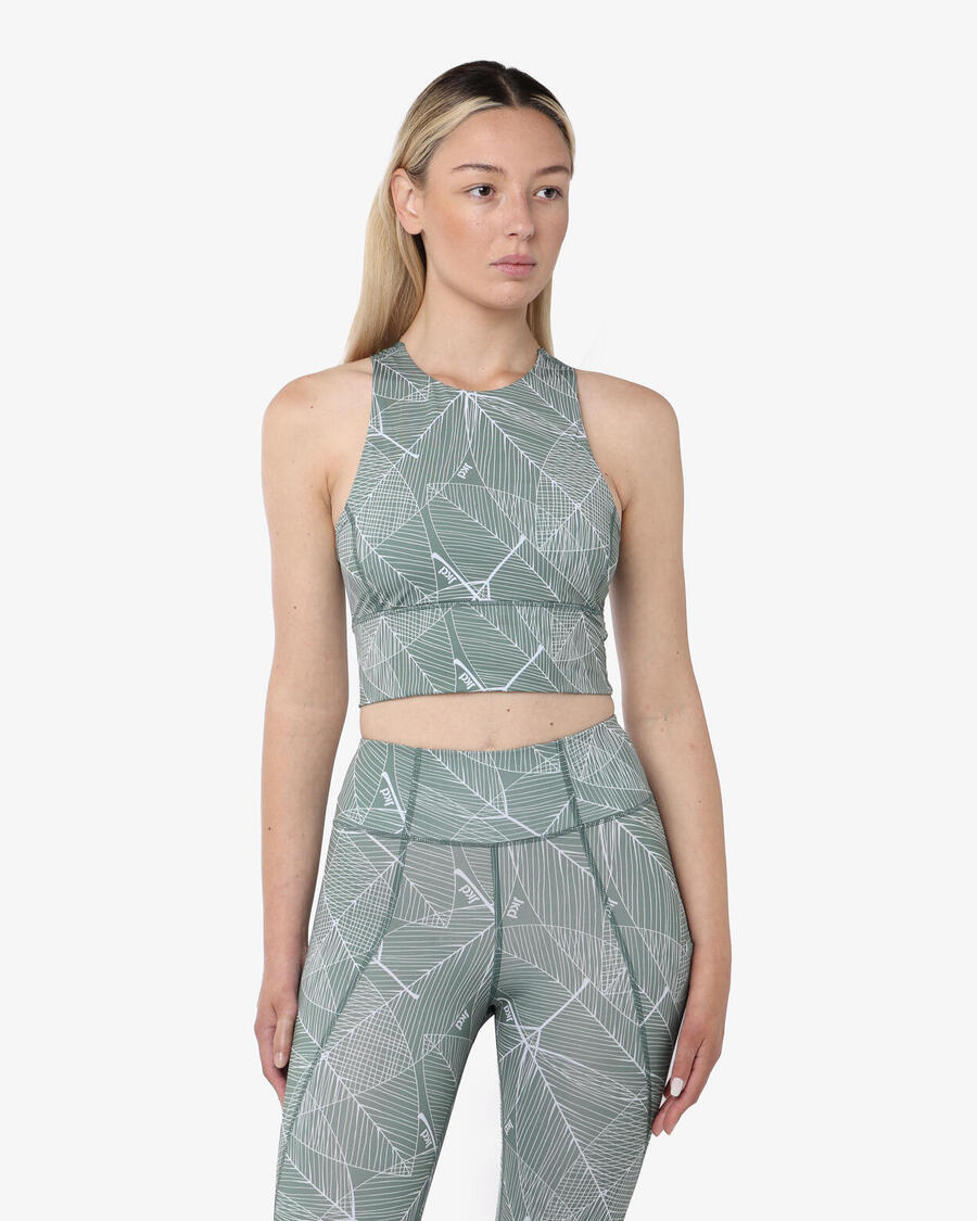 

JAKED Женская майка для фитнеса из синтетического материала шалфейно-зеленого цвета