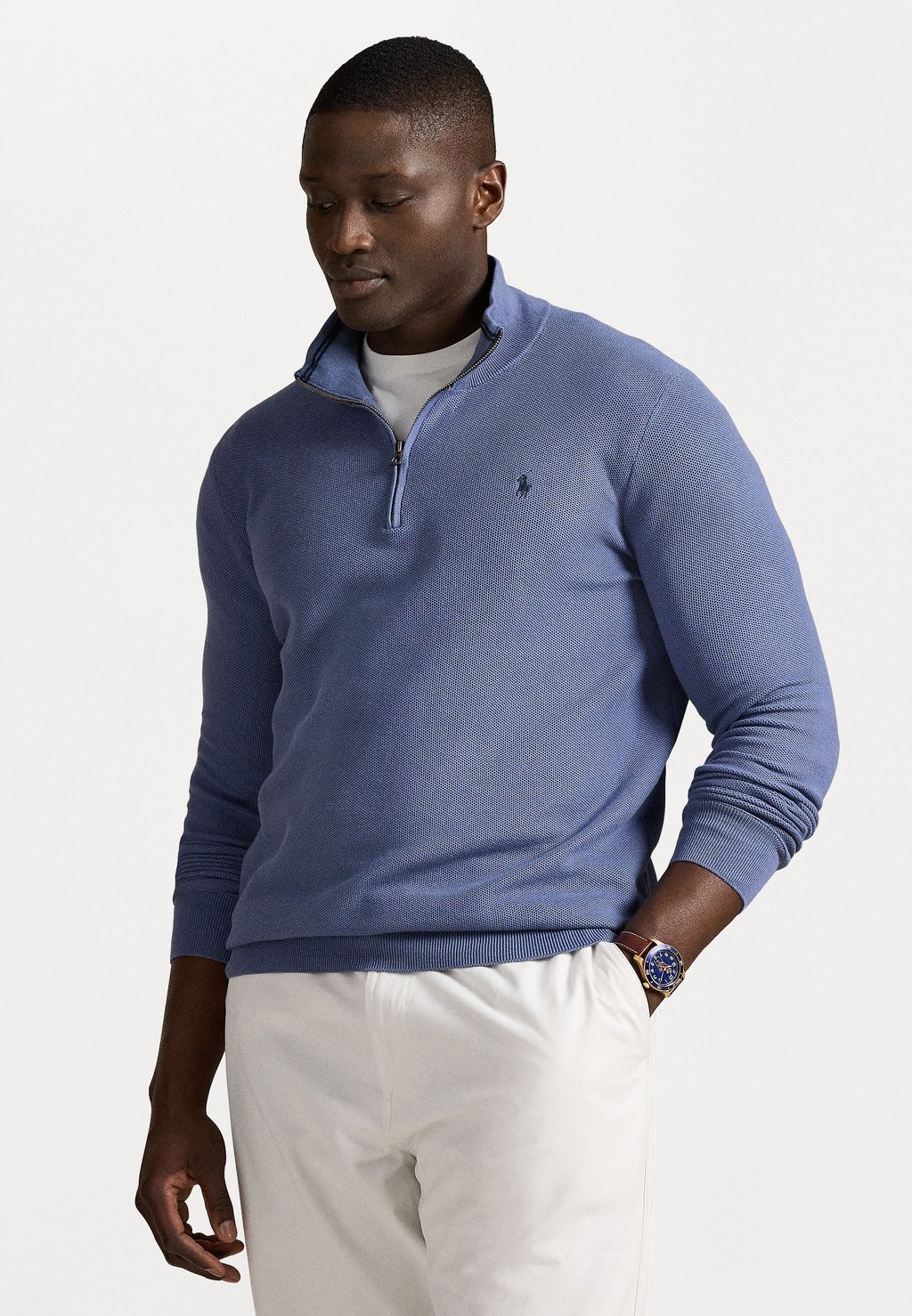 

Джемпер QUARTER-ZIP JUMPER Polo Ralph Lauren Big & Tall, синий