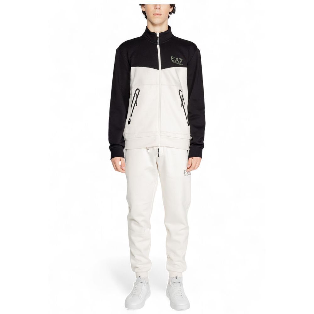 

Кремовый хлопковый спортивный костюм Armani EA7 Emporio