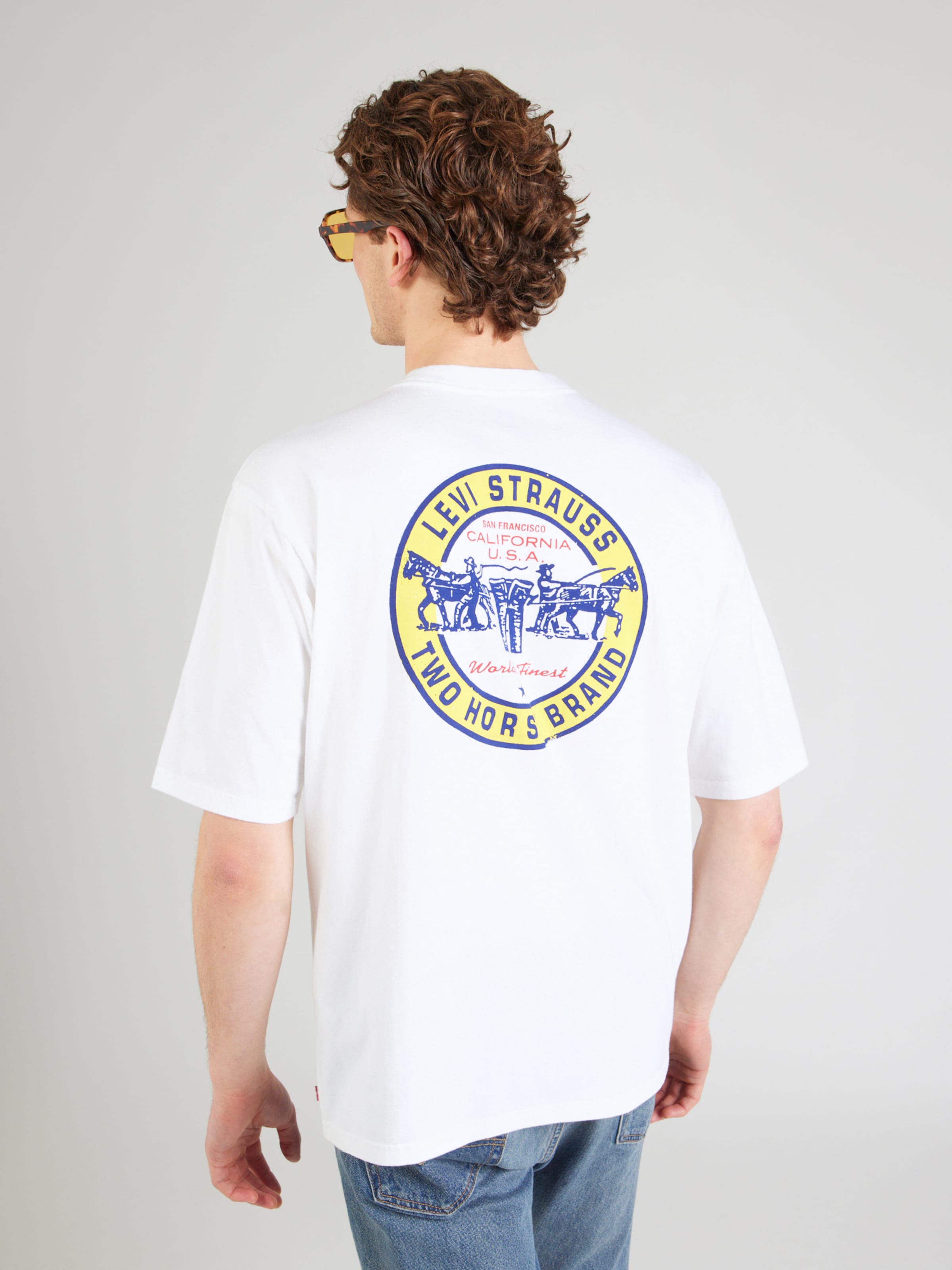 LEVI'S  Футболка 'Half-Sleeve Graphic Pocket Tee' в белом цвете — фото 3