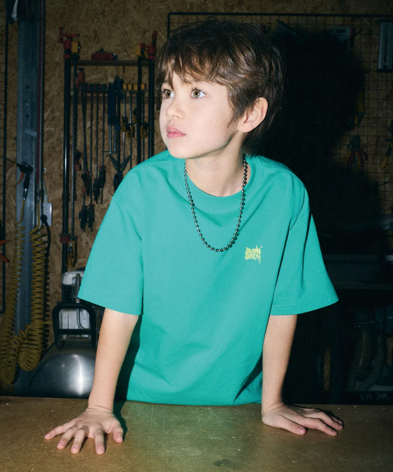 Детская зелёная футболка Kids Tag Tee от Brownbreath Kids