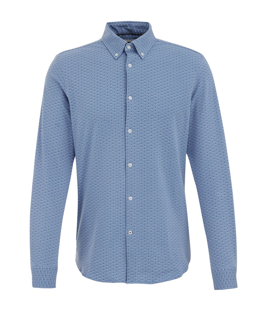

Повседневная рубашка WE Fashion Slim fit Button Up Shirt, синий