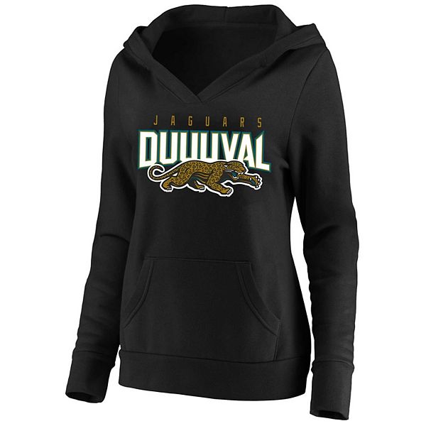 

Женский черный худи Jacksonville Jaguars plus size с ретро-логотипом Mitchell & Ness