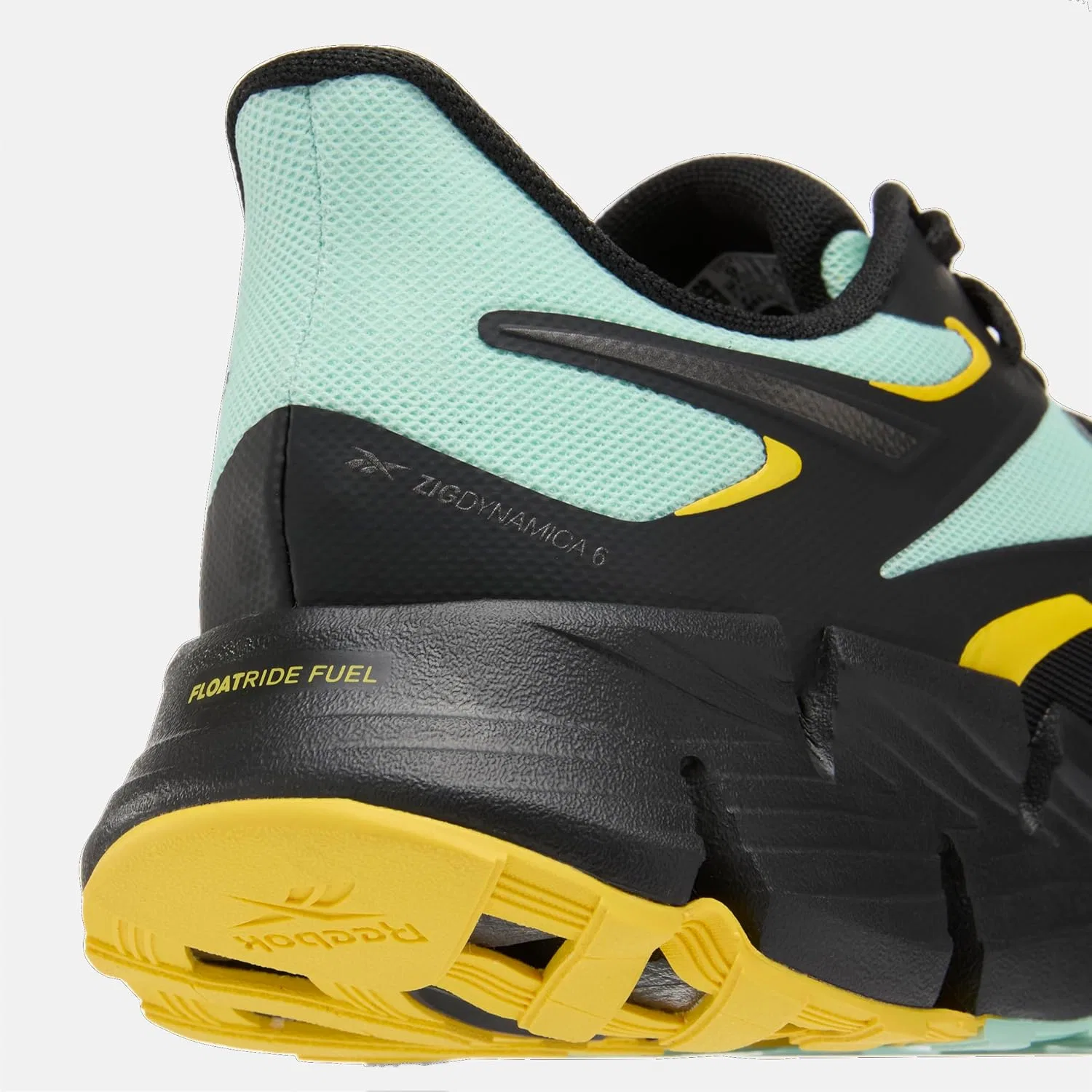 Мужские кроссовки Reebok Zig Dynamica 6, Core Black Glitch Aqua Golden Haze — фото 2
