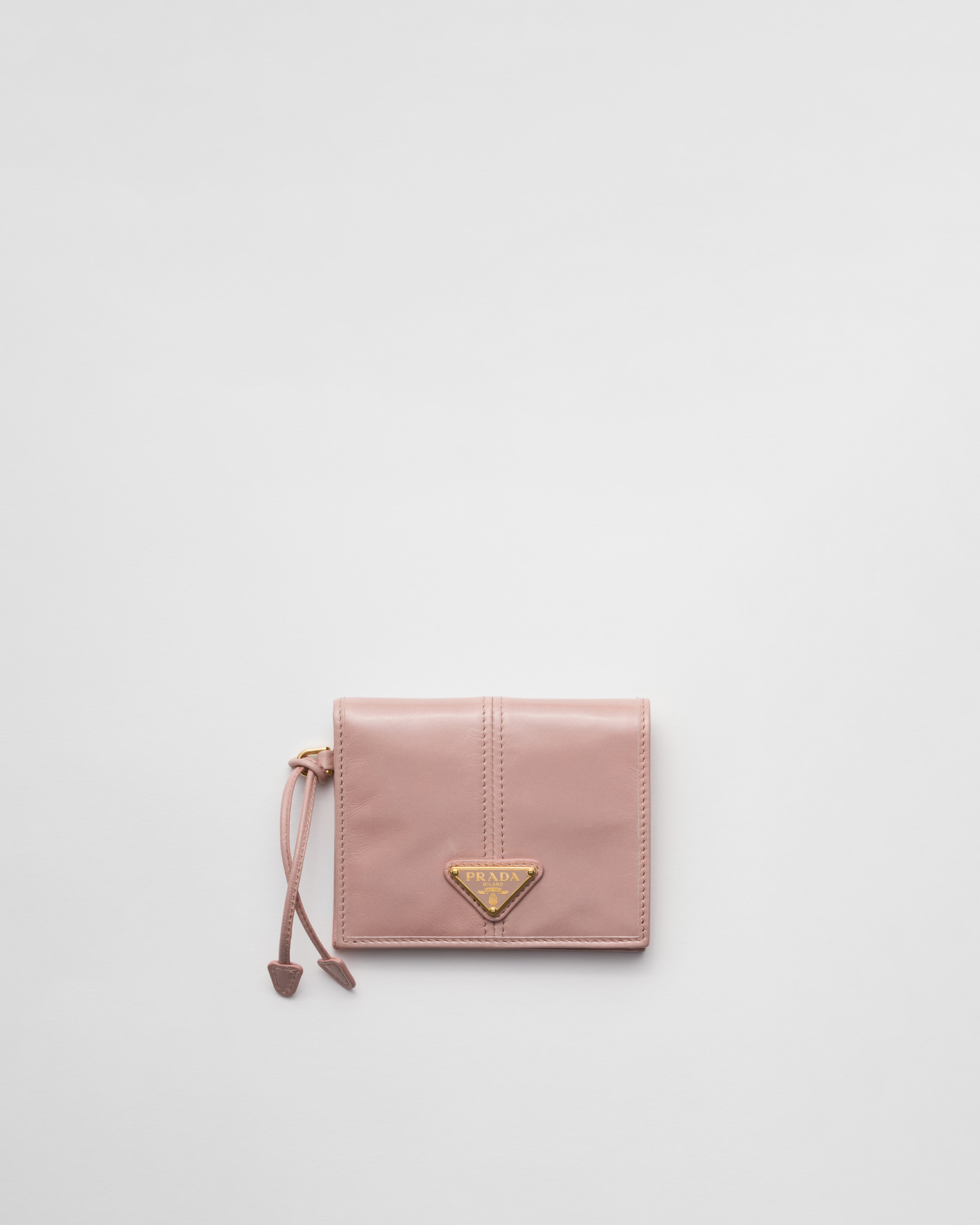 

Маленький кожаный кошелек Prada, розовый