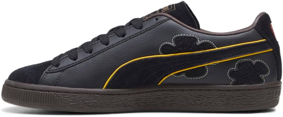Кроссовки PUMA мужские замшевые Blackbeard Teech X Op с шнуровкой, повседневные - черные — фото 3