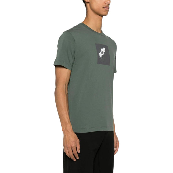 Футболка compass print t-shirt 'dark green' Stone Island, зеленый — фото 3