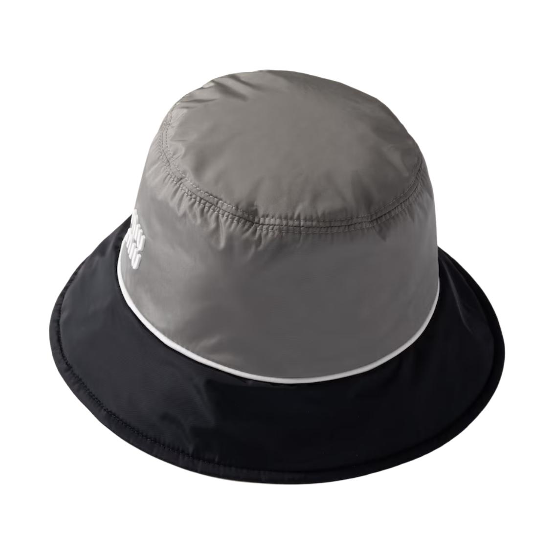 

MIU MIU Тканевая ведровая шляпа унисекс серая, Gray