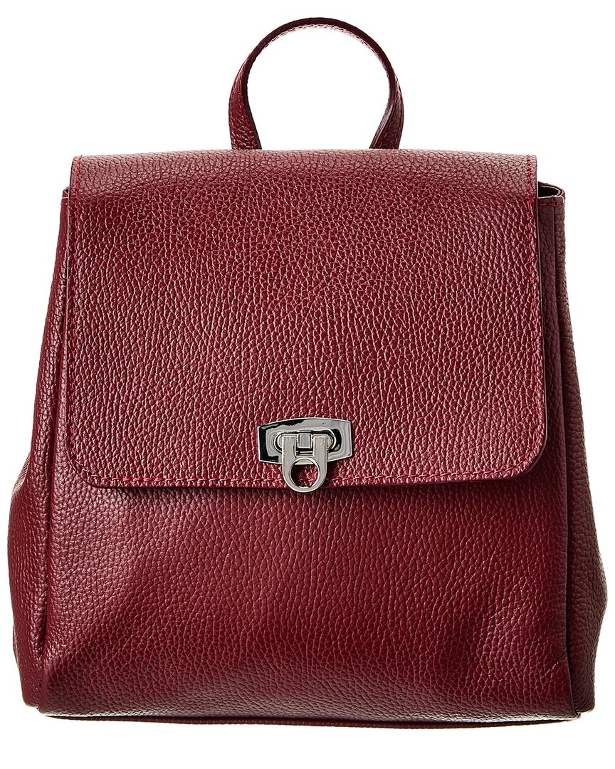 

Итальянский кожаный рюкзак Italian Leather, красный