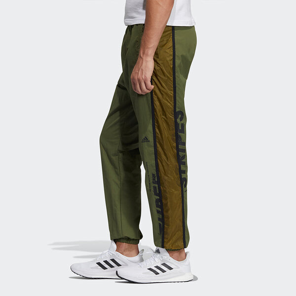 Спортивные штаны adidas M Wrd Wov Pnt Contrasting Colors Woven Loose Bundle Feet Sports Pants Green, зеленый — фото 4