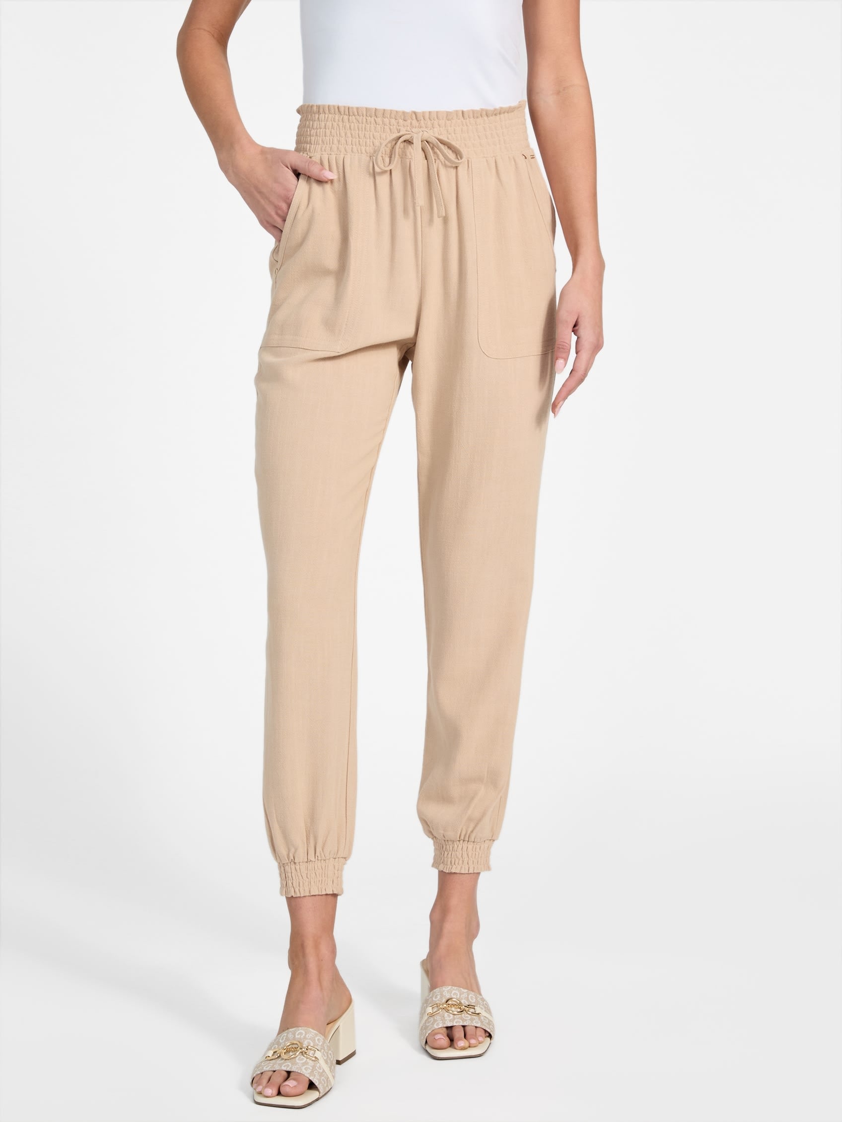 

Джоггеры Harper из смеси льна Guess Factory, цвет g118