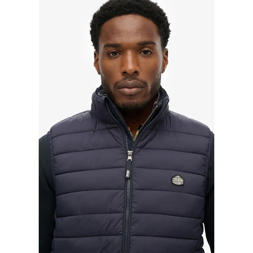 Утепленный жилет Superdry Fuji Lite, синий — фото 4