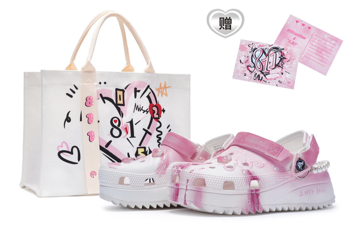 Кроссовки Crocs Hiker Clog811 Limited Summer Pulse Унисекс Розовый Белый Тканевые — фото 2
