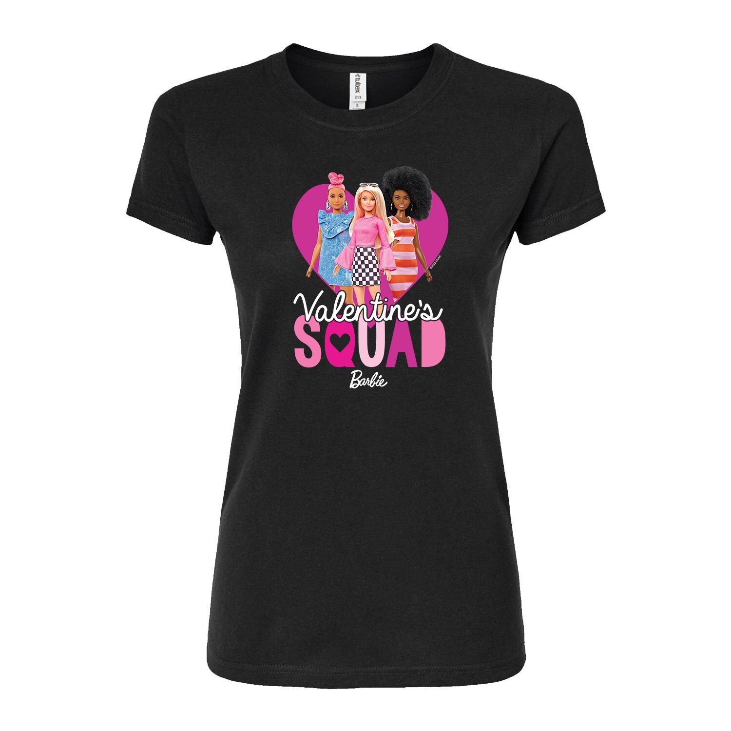 

Футболка с рисунком Barbie Valentine's Squad для юниоров Licensed Character, черный